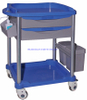 RH-C530 Hospital Ward Nursing Furniture 2 Drawer Treatment Cart with Double Garbage Bucket 