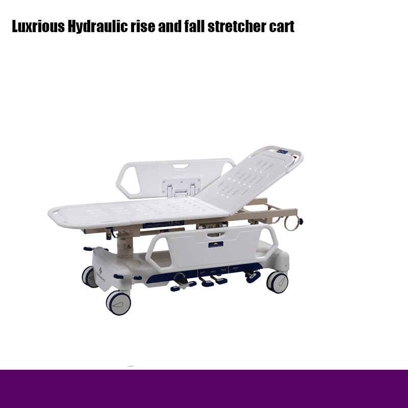 Rh-D204 Hospital Luxrious Hydraulic Rise and Fall Stretcher Cart