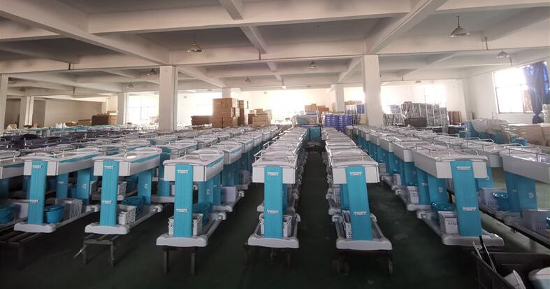 Double Row 60 Slots of Big Storage Patient Record Cart Hospital Ward Furniture