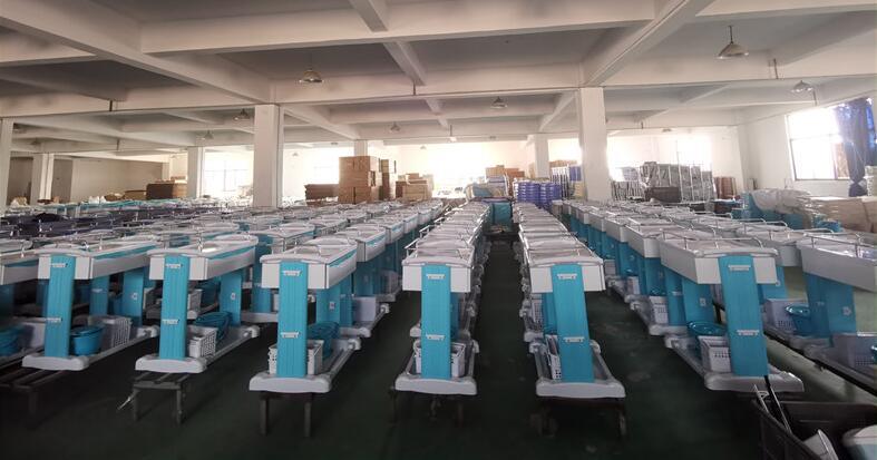 Double Row 50 Slots Patient Profile Record Cart Hospital Impatient Furniture