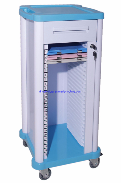 RH-C318 Hospital Patient History Folder Trolley Medical Record Cart