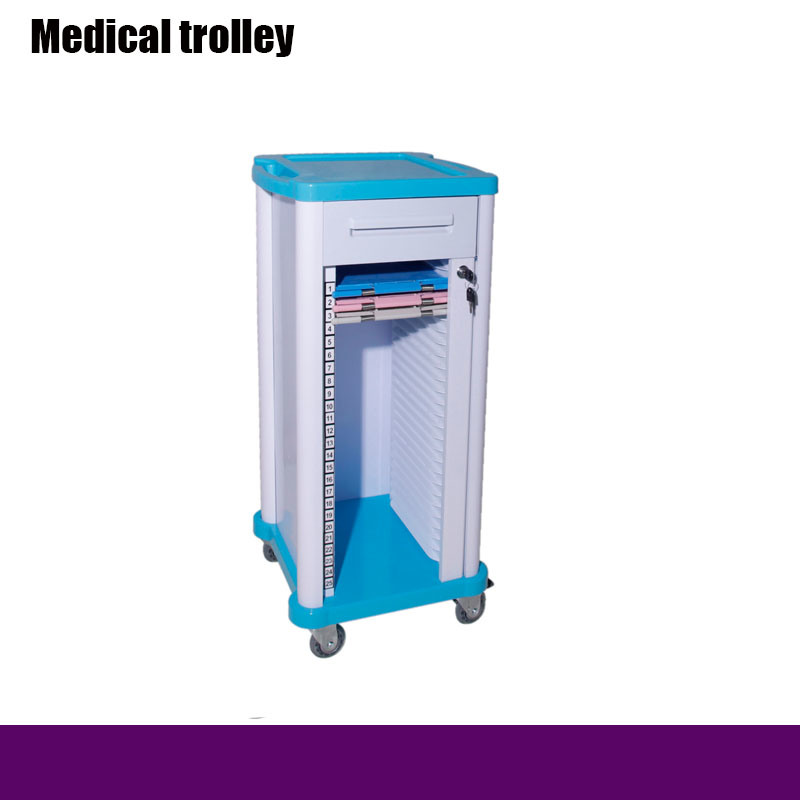 Hospital Patient History Folder Trolley Medical Record Cart