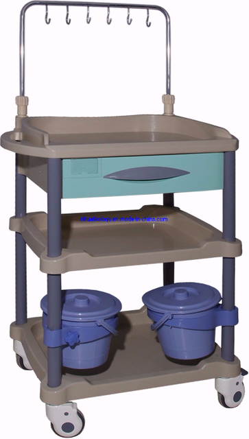 RH-C809 Wholesale China Low-Priced Three-Layer Treatment Trolley for Hospital