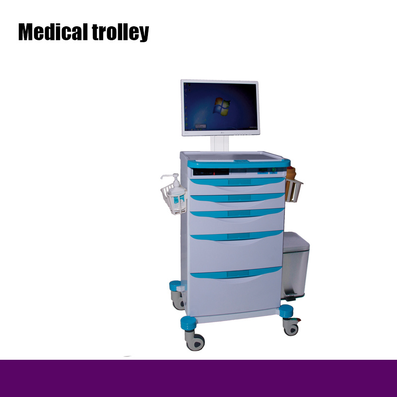 Digital Hospital Equipment Medical Trolley Laptop Cart