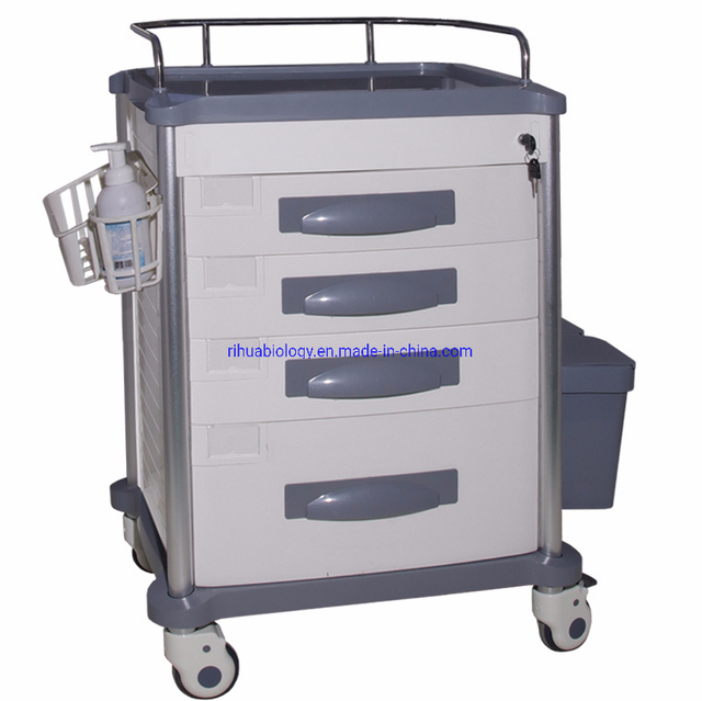 RH-C149 Hospital Medical Hospital Furniture 4 Drawer Medication Cart