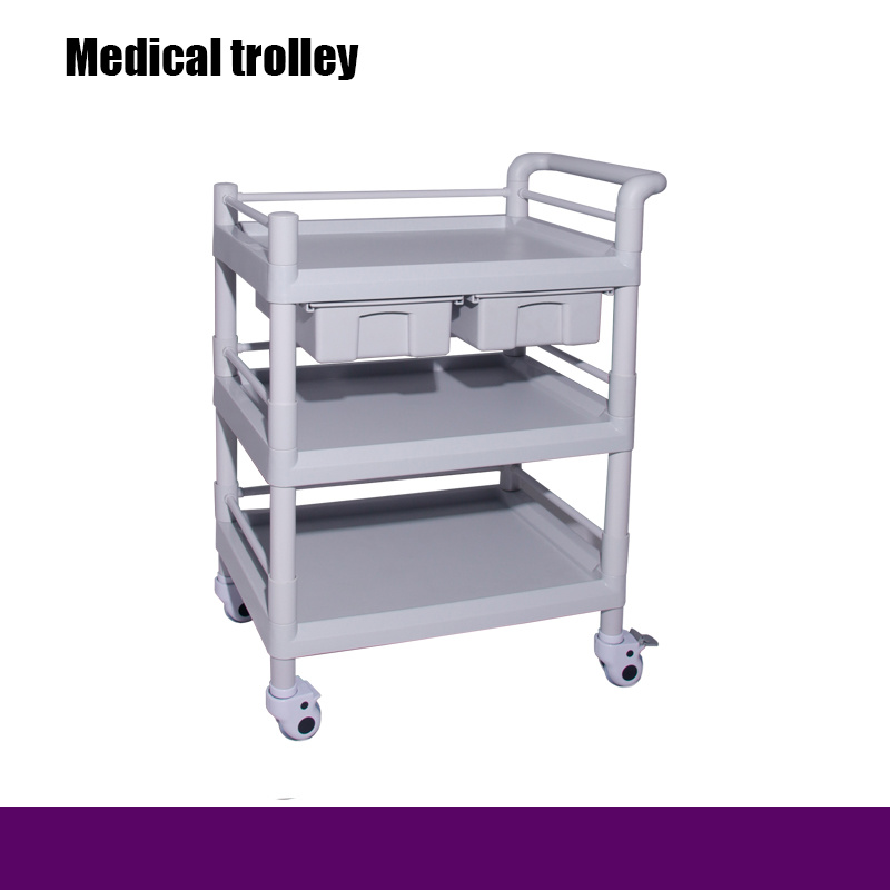 Hospital Multifunctional ABS Trolley/3 Shelves