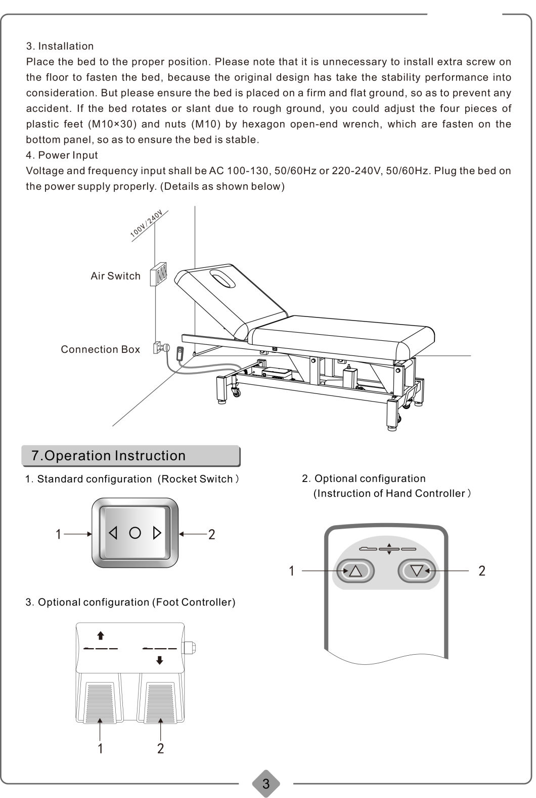 Rh-2212 Best Selling Electric Lift Beauty Bed for Beauty Salon