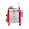 Rh-TRA1 Exquisite Medical Emergency Disposable Lock Cart Hospital Crash Cart