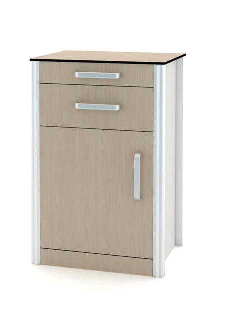 Compact Laminate Bedside Cabinet with Drawer: Premium Hospital Medical Furniture Supply