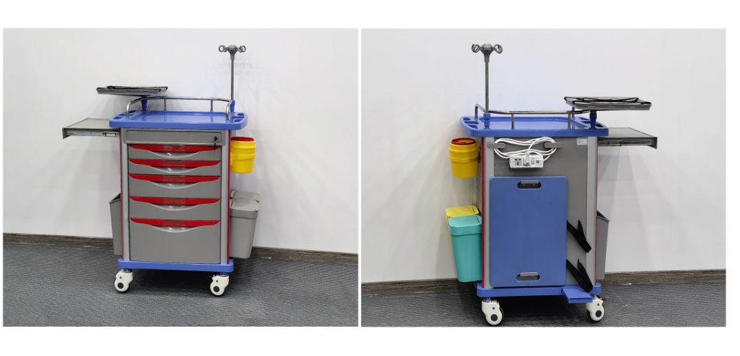 Rh-C7501 Economical Classic Design Crash Cart: Hospital Emergency Equipment Furniture