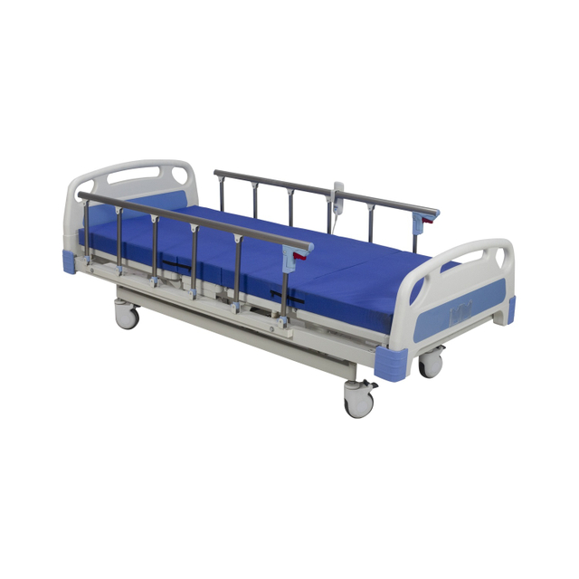 Rh-Ad428 5-Function Motorized Hospital Electric Steel Bed Posture Adjustable Nursing Bed with Aluminum Railings