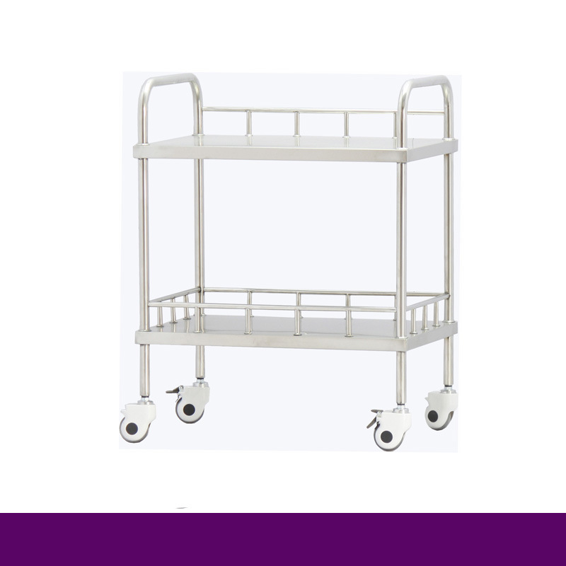 High Quality Hospital Tubular Stainless Steel Instrument Trolley Multi-Functional