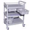 RH-201F Hospital Miscellaneous Medical Supply 3 Shelf and 2 Drawer Cart