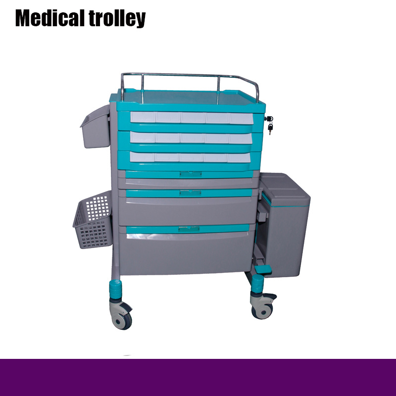 Modular Design Hospital ABS Medical Emergency Trolley