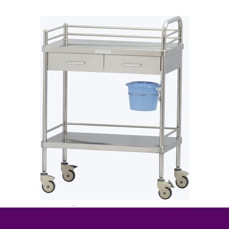 Stainless Steel Treatment Cart Mobile Hospital Patient Clinical